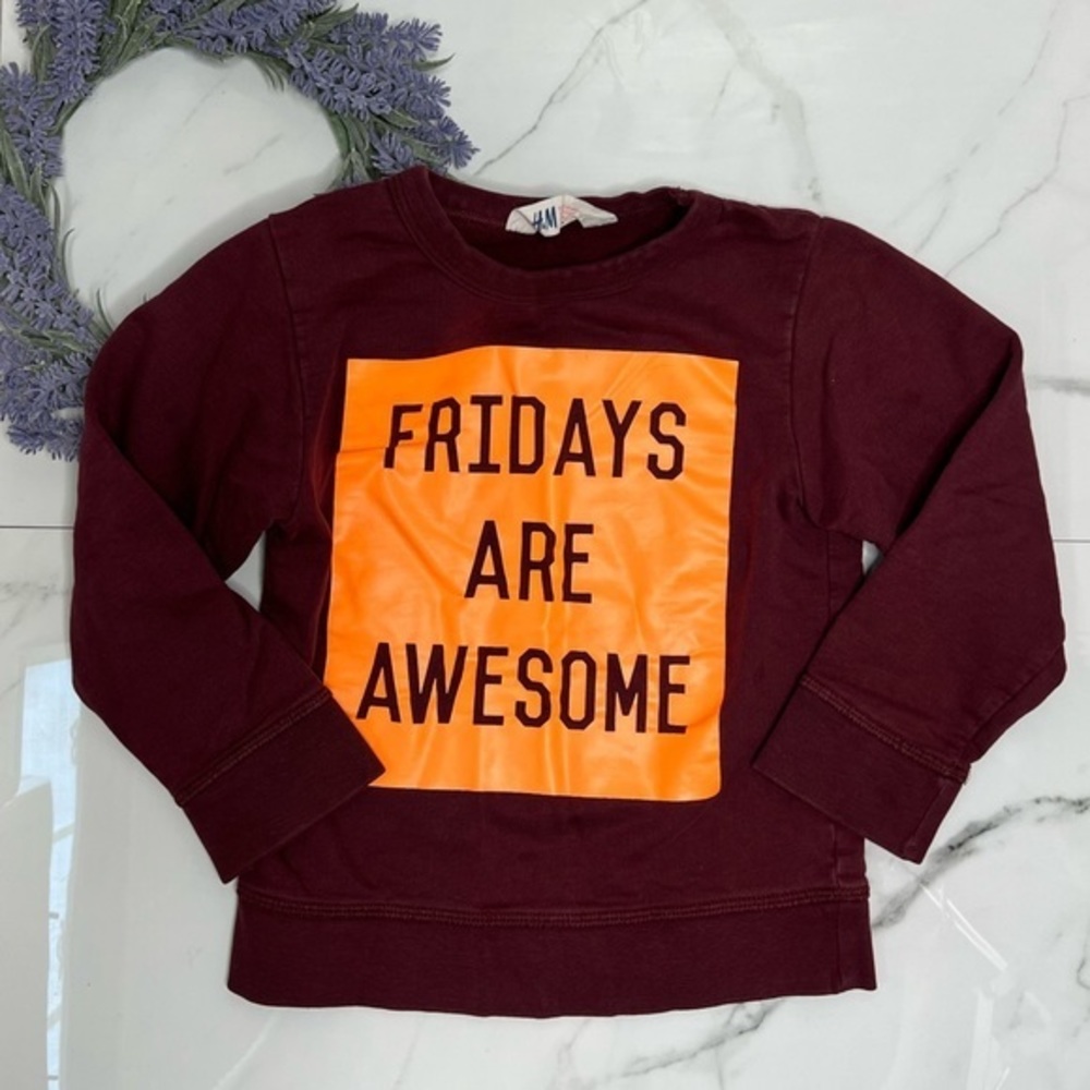 H&M graphic long sleeve little girl sweatshirt D-21